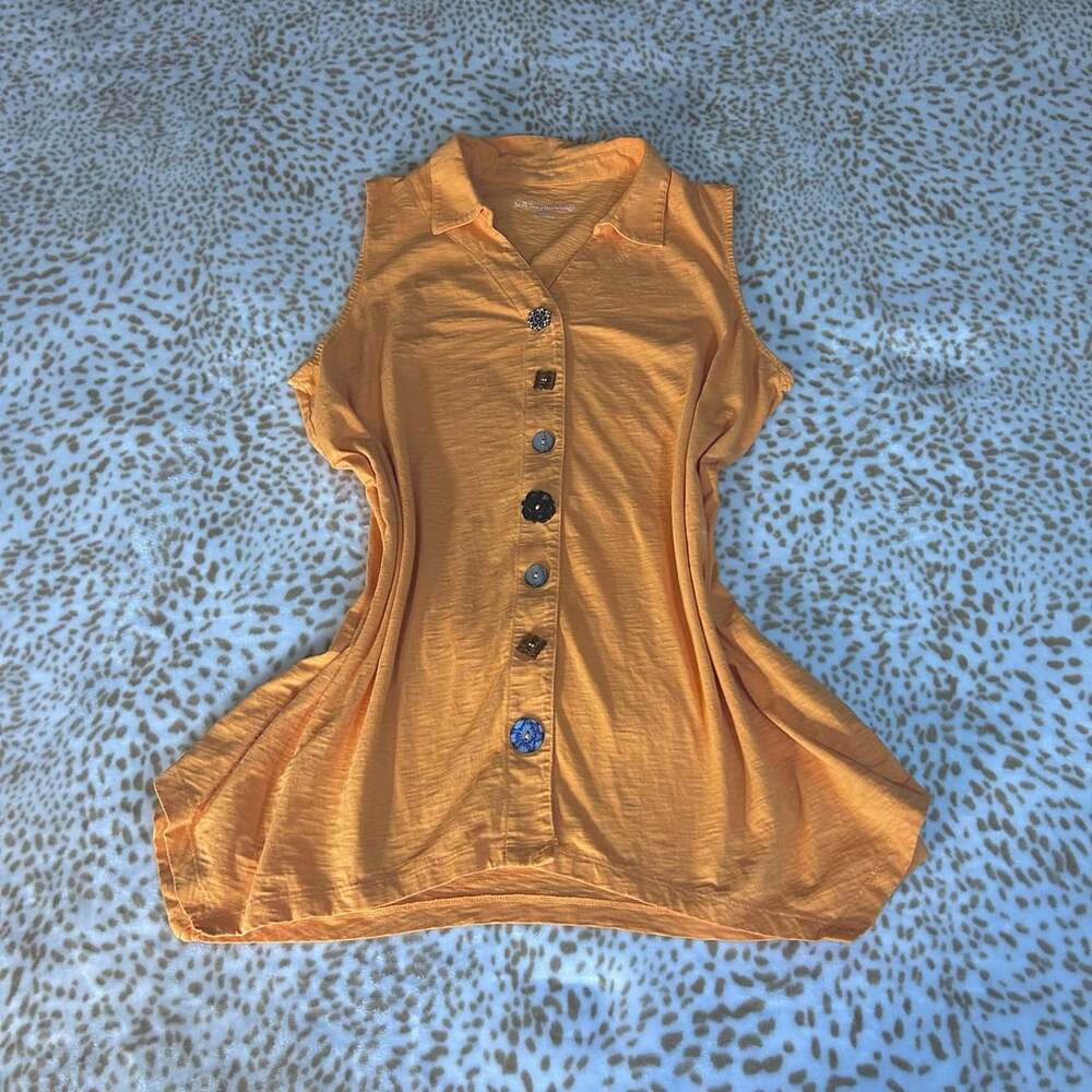Soft Surroundings Danielle Sleeveless Tunic Size Large Orange